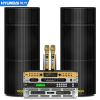 HYUNDAI 现代影音 现代(HYUNDAI)8500套装15英寸专业舞婚庆演出台音响套装 功放机调音台工程设备商用音箱大功率强磁无源