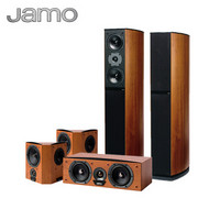 尊宝（JAMO）D570+C60CEN+C60SUR 音响 音箱 5.0声道木质无源落地式家庭影院 高保真（暗苹果色）