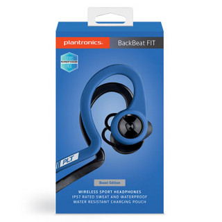 plantronics 缤特力 BackBeat FIT 增强版 入耳式蓝牙耳机 (动感蓝色)