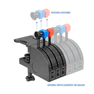 罗技（G）Flight Yoke System专用控制杆和油门弧座模拟控制器 飞行模拟 赛钛客 YOKE民航飞行摇杆