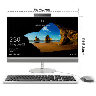 Lenovo 联想 AIO 520 23.8英寸一体机 (I7-8700T、8G、2T+128GSSD、2G独显、银色)