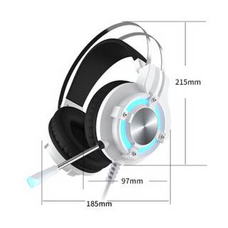  Dareu 达尔优 CH409 游戏耳机 白色