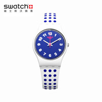 swatch 斯沃琪 ORIGINALS 原创系列 LW159 蓝色斑点 女士石英腕表