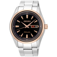 SEIKO 精工 Presage系列 SRP534J1 男士商务自动机械表 黑盘 钢带