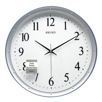 精工（Seiko）时尚创意欧式静音客厅居家挂钟挂表 QXA378L 蓝色