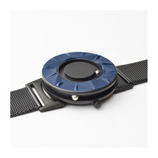 EONE 恒圆 尊贵系列 BR-CE-BLUE-MB 简约石英腕表 40mm 蓝色 黑色 PVD镀黑不锈钢