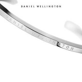 DanielWellington 丹尼尔惠灵顿 CLASSIC CUFF系列 DW00400004 银色开口手镯 小号