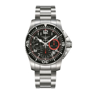LONGINES 浪琴 康卡斯系列 L3.696.4.53.6 男士机械腕表 41mm 黑色 银色 不锈钢