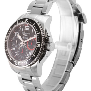 LONGINES 浪琴 康卡斯系列 L3.696.4.53.6 男士机械腕表 41mm 黑色 银色 不锈钢