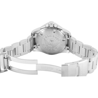 LONGINES 浪琴 康卡斯系列 L3.696.4.53.6 男士机械腕表 41mm 黑色 银色 不锈钢