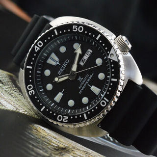 SEIKO 精工 PROSPEX系列 SRP777J1 男士自动上链机械表 44mm 黑色 黑色 树脂