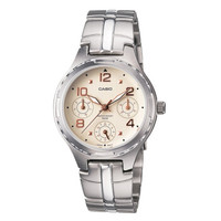 CASIO 卡西欧 大众指针系列  LTP-2064A-7A3 女士石英表 防水 钢带