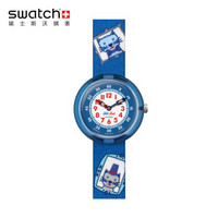 swatch 斯沃琪 宠物精灵系列 ZFBNP101 儿童石英表（蓝色） 宠物乐园