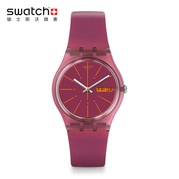 swatch 斯沃琪 原创系列 GP701 情侣运动石英表 防水 硅胶表带