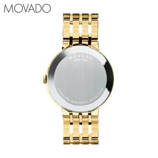 MOVADO 摩凡陀 ESPERANZA 爱莎系列 0607059 男士石英腕表 39mm 黑色 金色 不锈钢PVD镀金