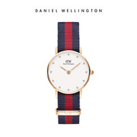 DanielWellington 丹尼尔惠灵顿 DW00100064 女士超薄石英表 26mm金边尼龙带 奚梦瑶明星同款