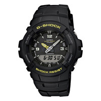 CASIO 卡西欧 G-SHOCK系列 G-100-9C 男士石英手表 47.8mm 黑色 黑色