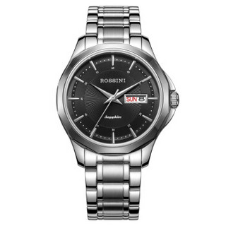 rossini罗西尼雅尊商务系列5777w04b石英情侣表男表黑盘高配新款40mm