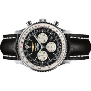 BREITLING 百年灵 航空计时系列 AB012721/BD09/441X/A20BA.1 男士机械腕表 46mm 黑色 黑色 牛皮