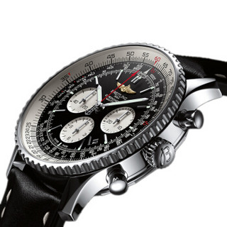 BREITLING 百年灵 航空计时系列 AB012721/BD09/441X/A20BA.1 男士机械腕表 46mm 黑色 黑色 牛皮