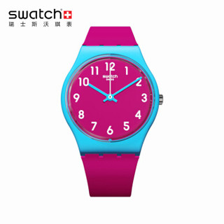 swatch 斯沃琪 原创系列 GS145 情侣石英表 覆盆子之恋 撞色