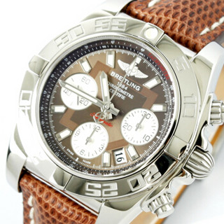 BREITLING 百年灵 机械计时系列 AB014012/Q583/146Z 男士机械腕表 41mm 棕色 棕色 牛皮