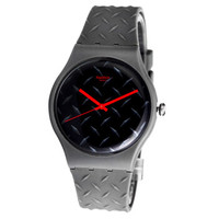 二手99成新 斯沃琪(Swatch)瑞士手表 原创炫彩系列纹理灰石英男女表SUOM102