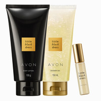 AVON 雅芳 小黑裙香体护理 3件套(沐浴150ml+身体乳150g+走珠香水9ml)