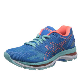 ASICS 亚瑟士 T750N-4306 GEL-NIMBUS 19 女士公路缓震慢跑鞋 (36、蓝色/珊瑚色/浅蓝色)