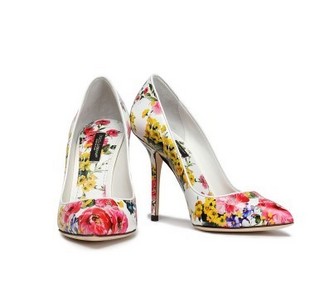 DOLCE & GABBANA Floral-print 女士印花高跟鞋