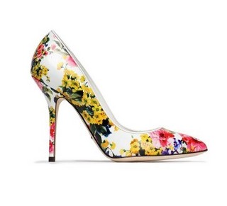 DOLCE & GABBANA Floral-print 女士印花高跟鞋