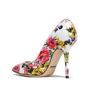 DOLCE & GABBANA Floral-print 女士印花高跟鞋