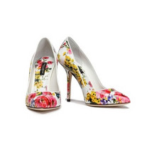DOLCE & GABBANA Floral-print 女士印花高跟鞋