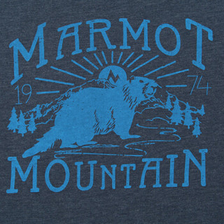  Marmot 土拨鼠 S43480 男士短袖T恤（深石南蓝 XL）