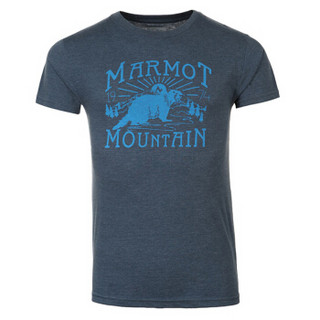  Marmot 土拨鼠 S43480 男士短袖T恤（深石南蓝 M）