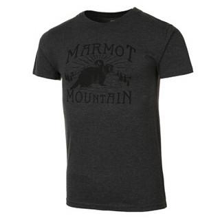  Marmot 土拨鼠 S43480 男士短袖T恤（灰黑 XL）