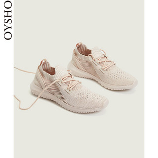 Oysho 粉红色袜型透气浅口圆头女士运动鞋 15150361050 (39码)