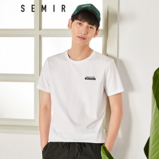 Semir 森马 19048001209 男士圆领短袖T恤 漂白 L