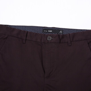 Semir 森马 13316271201 男士纯色修身休闲长裤 酒红 30