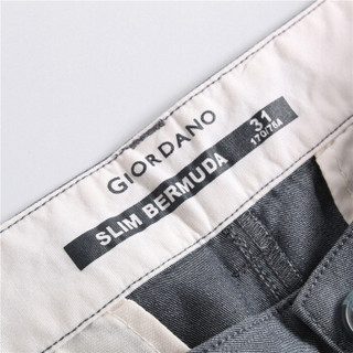 GIORDANO 佐丹奴 011001108203 男士修身休闲短裤 蓝 28