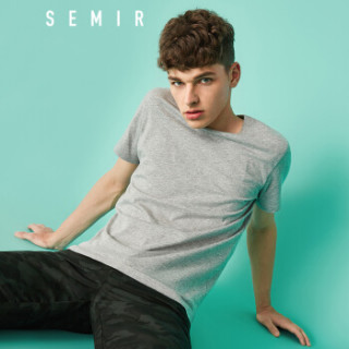 Semir 森马 19018001233 Semir 森马 19018001233 男士圆领短袖T恤 中花灰 M