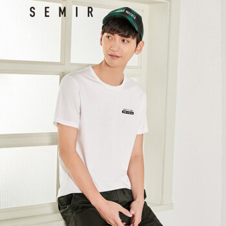 Semir 森马 19048001209 男士圆领短袖T恤 漂白 S