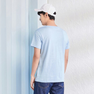 Semir 森马 19018001233 男士圆领短袖T恤 冰蓝 S