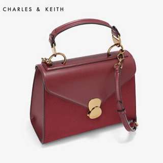 CHARLES & KEITH CK2-50780655 女士手提包 (枣红色)