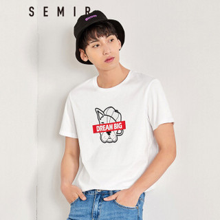 Semir 森马 19038001253 男士圆领短袖T恤 漂白 M