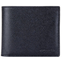 COACH 蔻驰 奢侈品 男士黑色皮质短款对折钱包钱夹 F59112 BLK+凑单品
