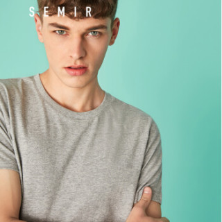 Semir 森马 19018001233 男士圆领短袖T恤 中花灰 XL