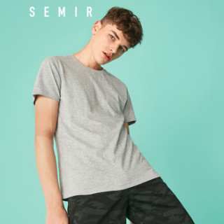 Semir 森马 19018001233 男士圆领短袖T恤 中花灰 XL