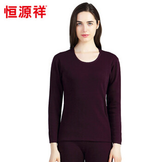 恒源祥 YCA0082Z 女士加绒保暖内衣套装 (M=165/90、紫红)