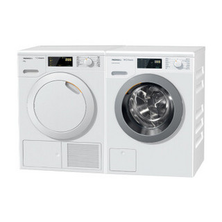 Miele 美诺 WDD020C+TDB120C 8kg洗衣机+7kg热泵烘干机 洗烘套装 白色